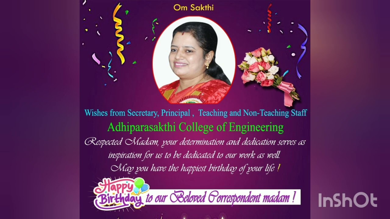 Birthday Wishes To Our Correspondent Dr.B.Umadevi Mam From APCE Family ...