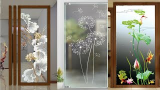 Beautiful frosted glass film and staind glass room divider ideas. Letest frosted glass ideas