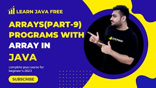 Array In Java In(Hindi/Urdu) (part-9) | Logical Programs With Array