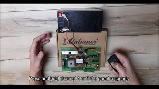 How to Learn or Program 4ch Remote Control (transmitter) into IT-315 DC Swing Control Panel (433mhz)