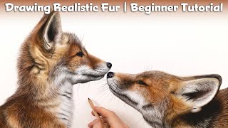 How to Draw Realistic Fur for BEGINNERS | Soft Pastel Fox Tutorial
