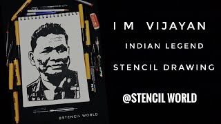 ⚽️  I M VIJAYAN ⚽️ | STENCIL ART  | STENCIL WORLD | #shorts |#stencil |#stencilart |