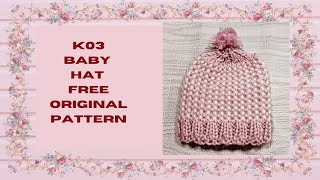 K03 Baby Hat Free Original Pattern