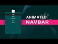 Cool Animated Navbar Using HTML & CSS & Jquery