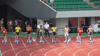 男子　少年Ａ　１００ｍ　準決勝　２組　長崎県国体予選　トランス・コスモススタジアム長崎　２０２２０７１７