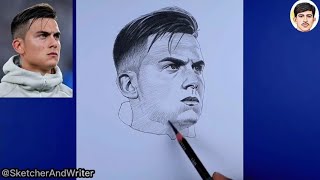 Paulo Dybala potrait || dybala from Argentina football team || How to draw realistic sketch ||