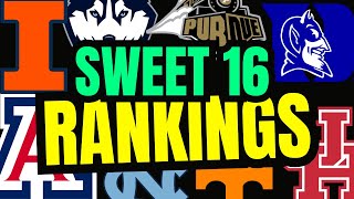 Ranking EVERY TEAM in the Sweet 16 - 2024 March Madness NCAA Tournament Rankings