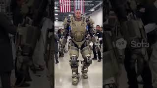 Next-Gen Prototype Military Robot Suit Presented at a U.S. Defense Expo