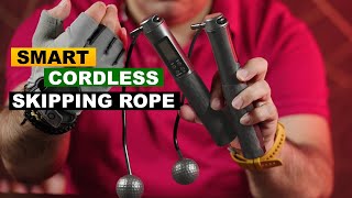 This is a unique Smart Cordless Skipping Rope - Best fitness device for weight loss in tight space