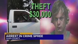 Arrest in Giles County crime spree