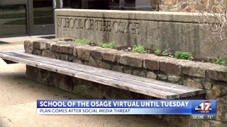 School of the Osage to have online classes until Tuesday after pair of threats made to ...