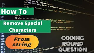 How To Remove Special Characters From String || Interview Question | #string #softwaretesting