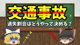 【ゆっくり解説】交通事故時の過失割合はどのように決まるのか？