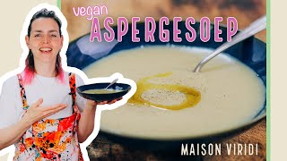 VEGAN ASPERGESOEP maken van de SCHILLEN van witte asperges, zo gebruik je echt de hele asperge!