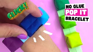 How to make NO GLUE COOL origami POP IT bracelet [diy fidget toys, origami bracelet]