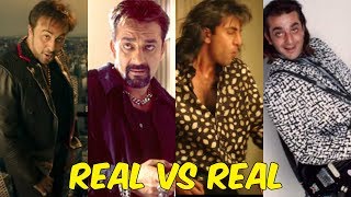 Reel vs Real | All the looks of Ranbir Kapoor Resembling Sanjay Dutt | Sanju Teaser