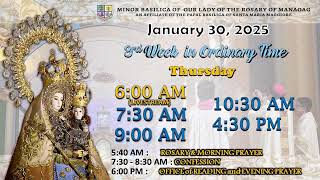 MANAOAG MASS - LITURGY OF THE HOURS | Exposition of the Blessed Sacrament - Jan. 29, 2025 / 5:30 pm