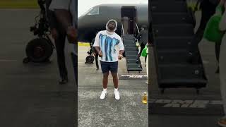 Diddy Gets Off Private Jet And Starts Dancing