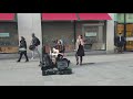 Busking on Grafton Street in Dublin, Ireland.