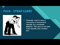 lesson 3 health carrying and transporting injured person