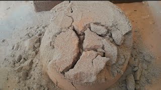 pure sand crunchy and crispy full tub dry floor crumbling asmr