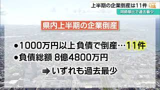 上半期の企業倒産11件 同時期比では過去最少に　沖縄