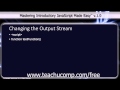 JavaScript Training Tutorial Changing the Output Stream
