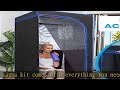 SereneLife Portable Full Size Infrared Home Spa| One Person Sauna | with Heating Foot Pad and Porta