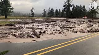 Landslide closes I-84 east at Troutdale