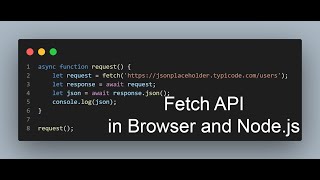 Simple HTTP tutorial #2 | Fetch GET requests (Browser and Node.js)