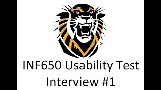 INF650 Usability Test Interview #1
