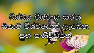 විශ්වයෙන් ඔයාට ලැබෙන සුභ පණිවිඩය මෙන්න? | Here Is A Good Message You Receive From The Universe