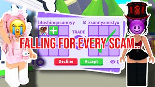 Falling For EVERY SCAM Until I Don't Get Scammed In Adopt Me! (I GO BROKE) 😭