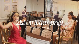 My 21st BIRTHDAY preparation Vlog + quick gift unboxing !! | Khesyinii