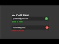 EMAIL VALIDATION USING HTML, CSS AND JAVASCRIPT.