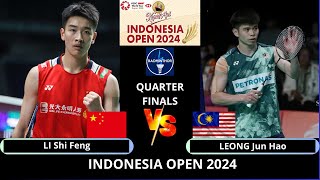 LI Shi Feng (CHN) vs LEONG Jun Hao (MAS) [MS] QF | KAPAL API Indonesia Open 2024