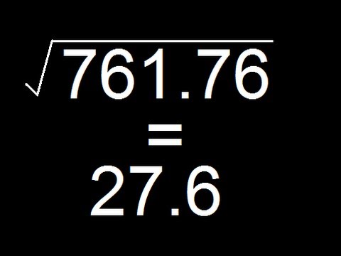 Finding Square root of a decimal number Finding Square root of a decimal number