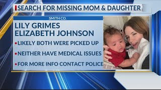 Search underway for missing mom, daughter in Smith County