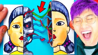 CRAZIEST SQUID GAME ART VIDEOS EVER! (LANKYBOX REACTION!)