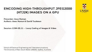 Encoding High-Throughput JPEG2000 (HTJ2K) Images On a GPU