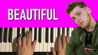 HOW TO PLAY - Bazzi ft. Camila Cabello - Beautiful (Piano Tutorial Lesson)