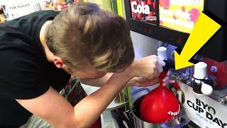 FILLING A BALLOON WITH SLURPEE