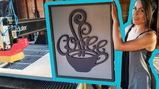 Coffee sign wall decor: The birth of a sign. Making a custom coffee wall sign deco