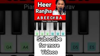 Heer Ranjha Mobile Piano Tutorial #Piano #Piano With Gaurav #Shorts