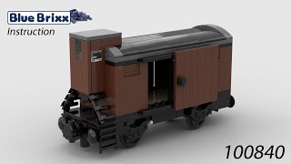 BlueBrixx Instruction - 100840 - Box Wagon with Brakemans Cab