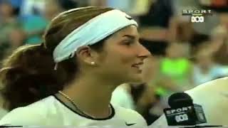 Federer and Mirka on-court interview Hopman Cup 2002