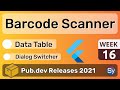 Flutter Data Table, Barcode Scanner & Co. - 16 - PUB.DEV RELEASES 2021