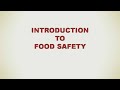 Introduction to Food Safety