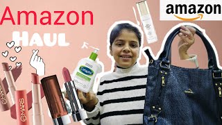 My First Haul Video 2025 /Amazon Haul/ Lavie Bag/ MARS Lipstick/Swissbeauty #amazon #amazonfinds