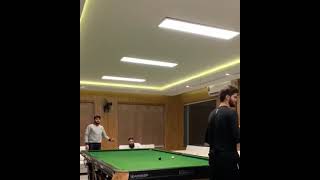 shahid Afridi playing Snooker with Shaheen shah afridi